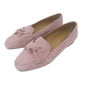 Talbots Stella Bow Loafers Pink Suede‎